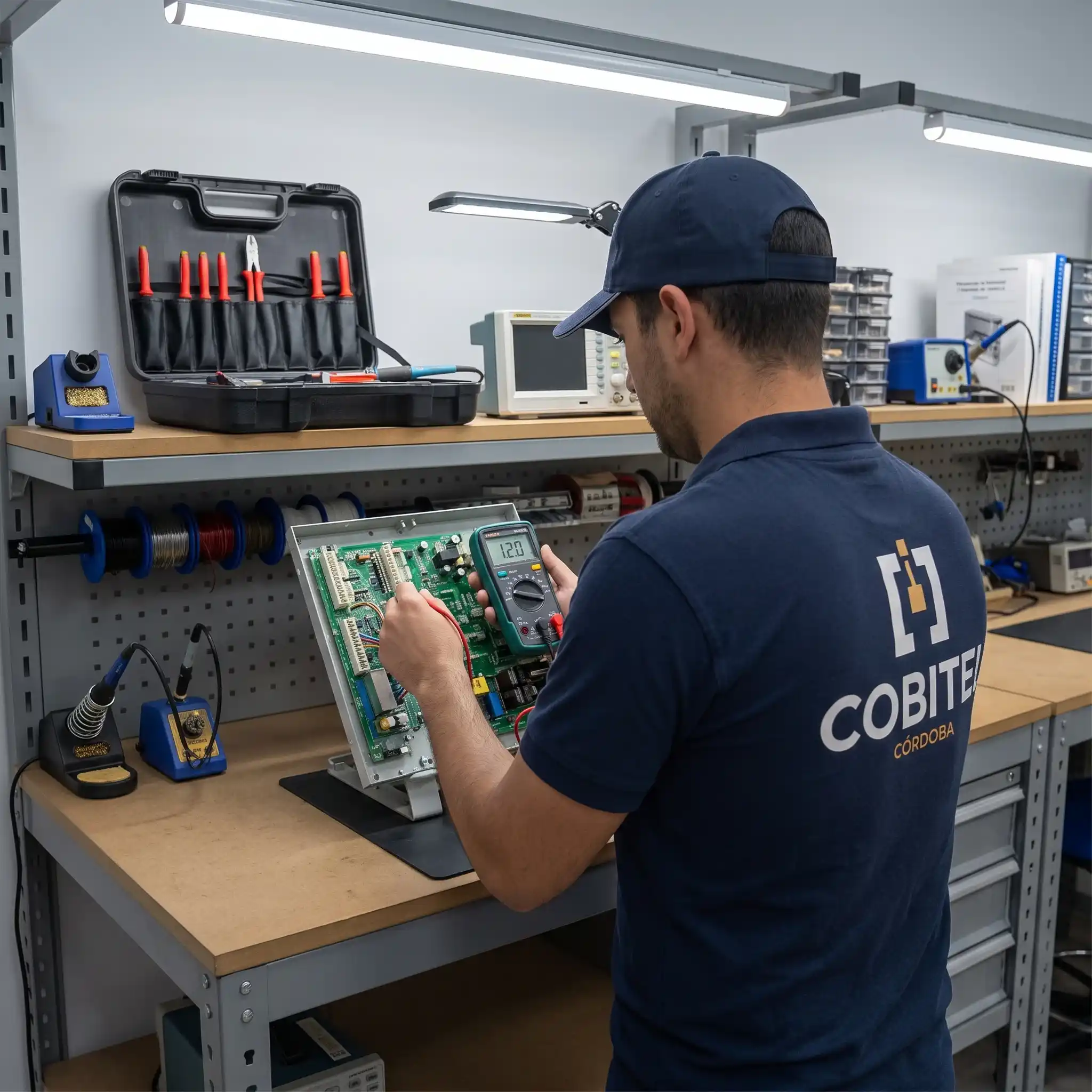 Reparando un portero automático en Córdoba con Cobitel