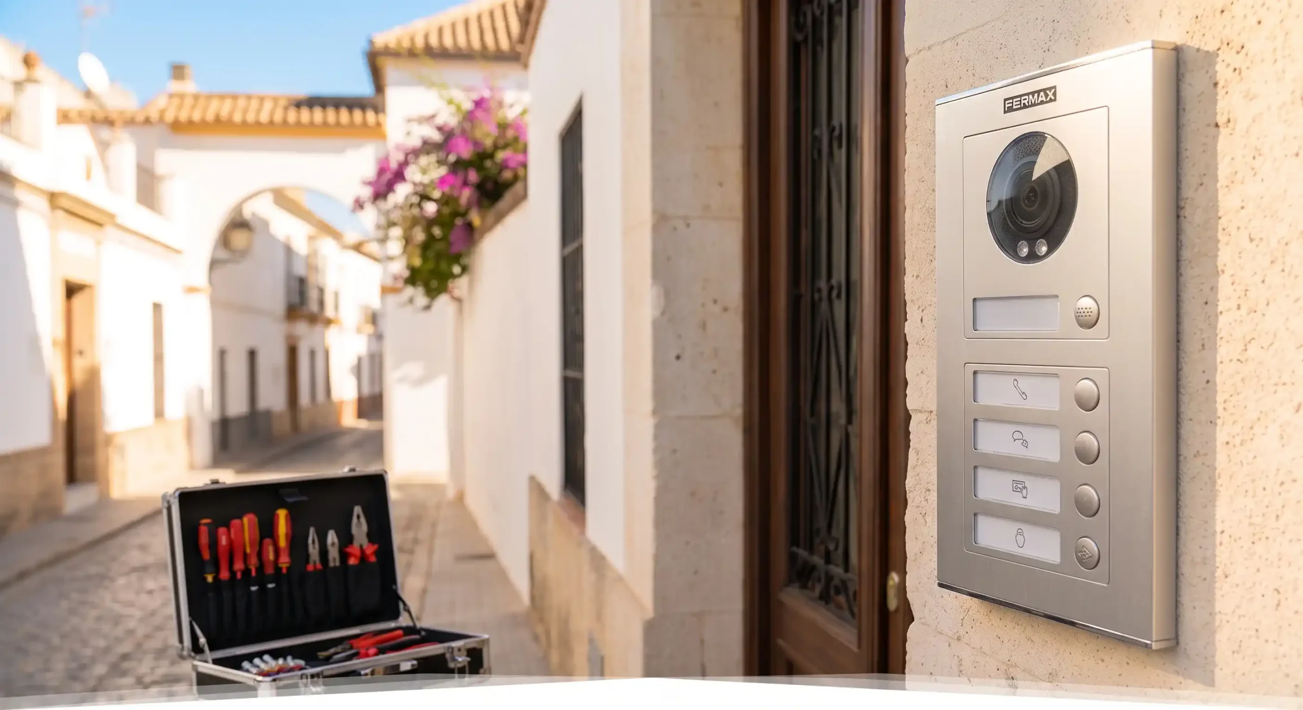 Portero automático de Fermax instalado en Córdoba por Cobitel